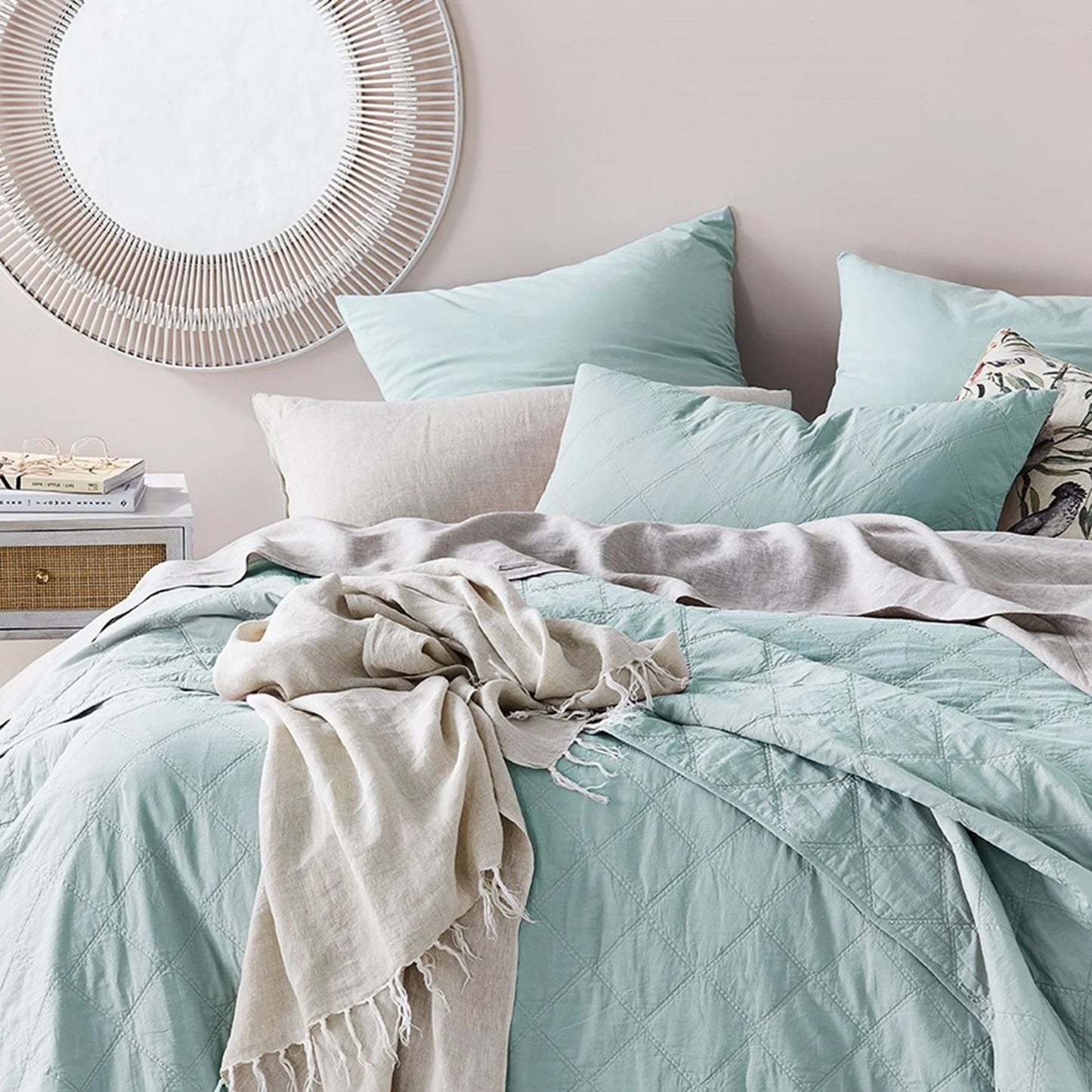 Bamboo Quilted Summer Coverlet Bedspreads